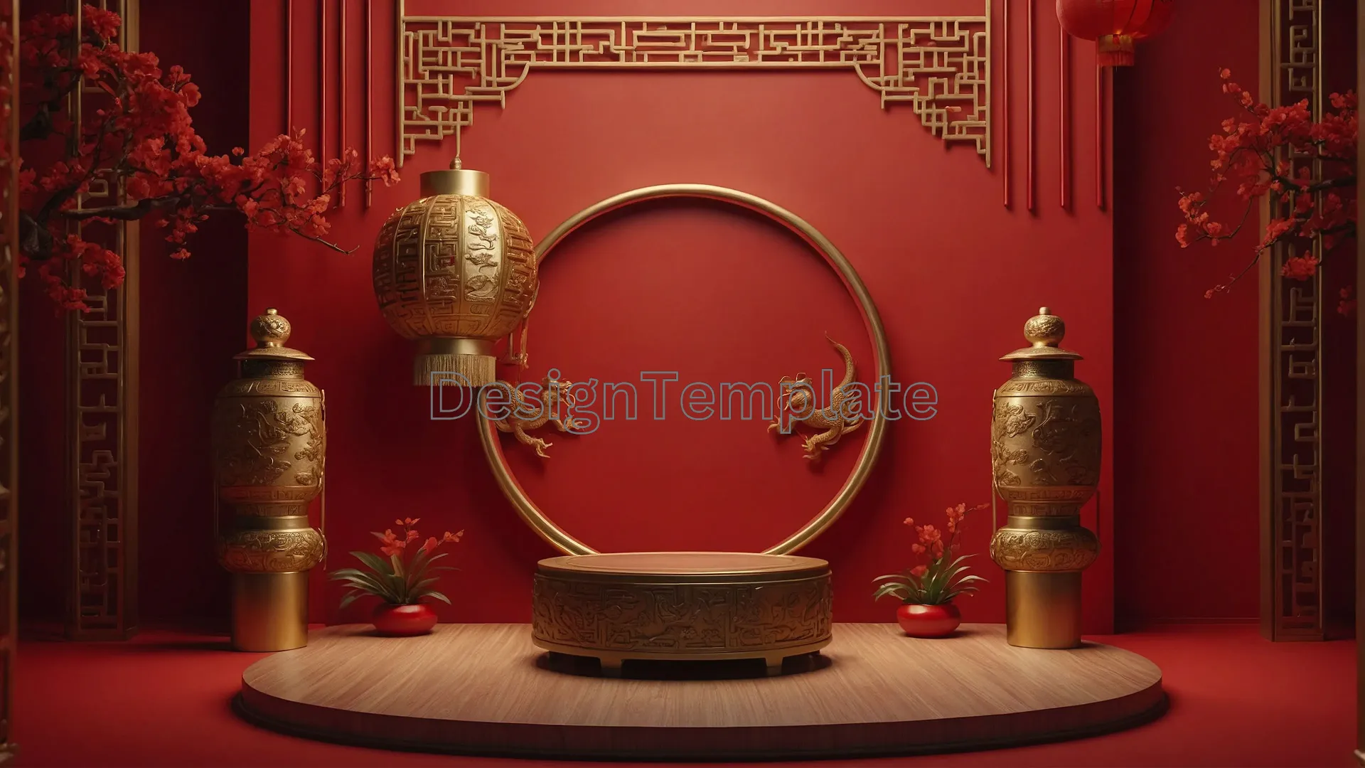 Eastern Elegance Podium Gold Detailed Texture PNG image
